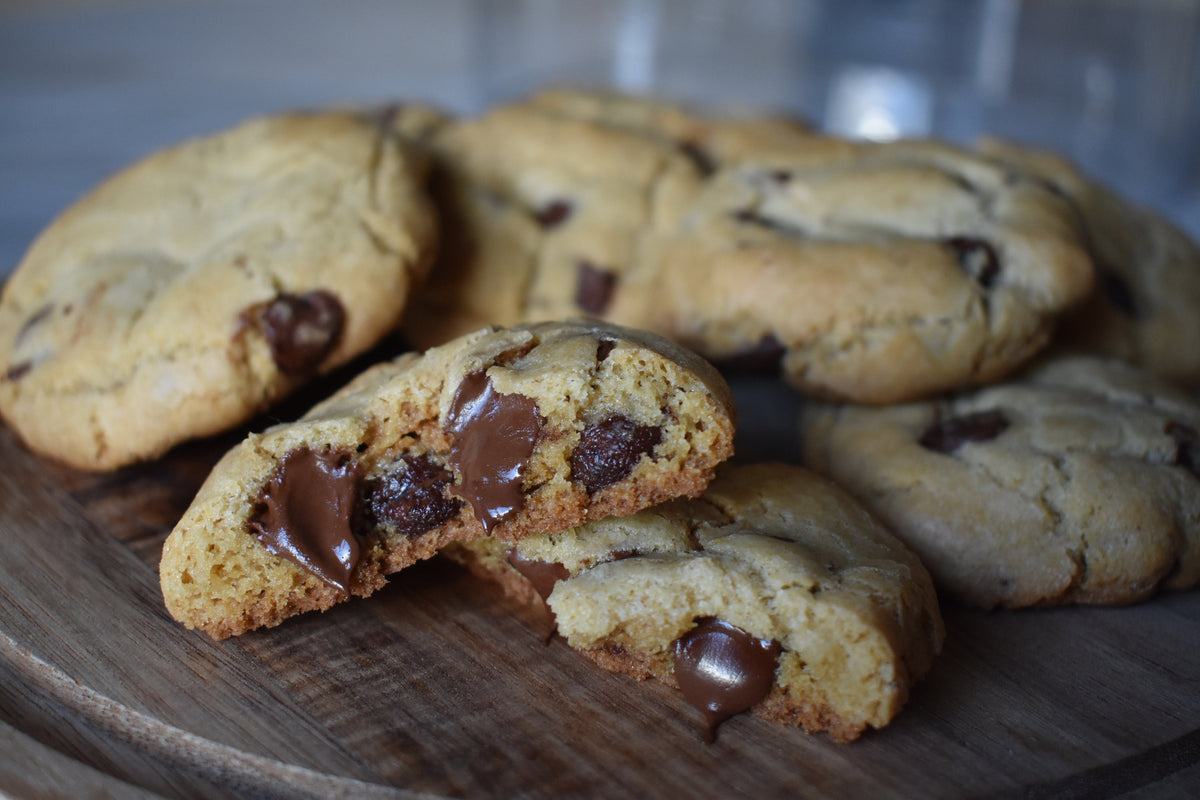 Gluten Free Chocolate Chip Cookies with Melting Chocolate