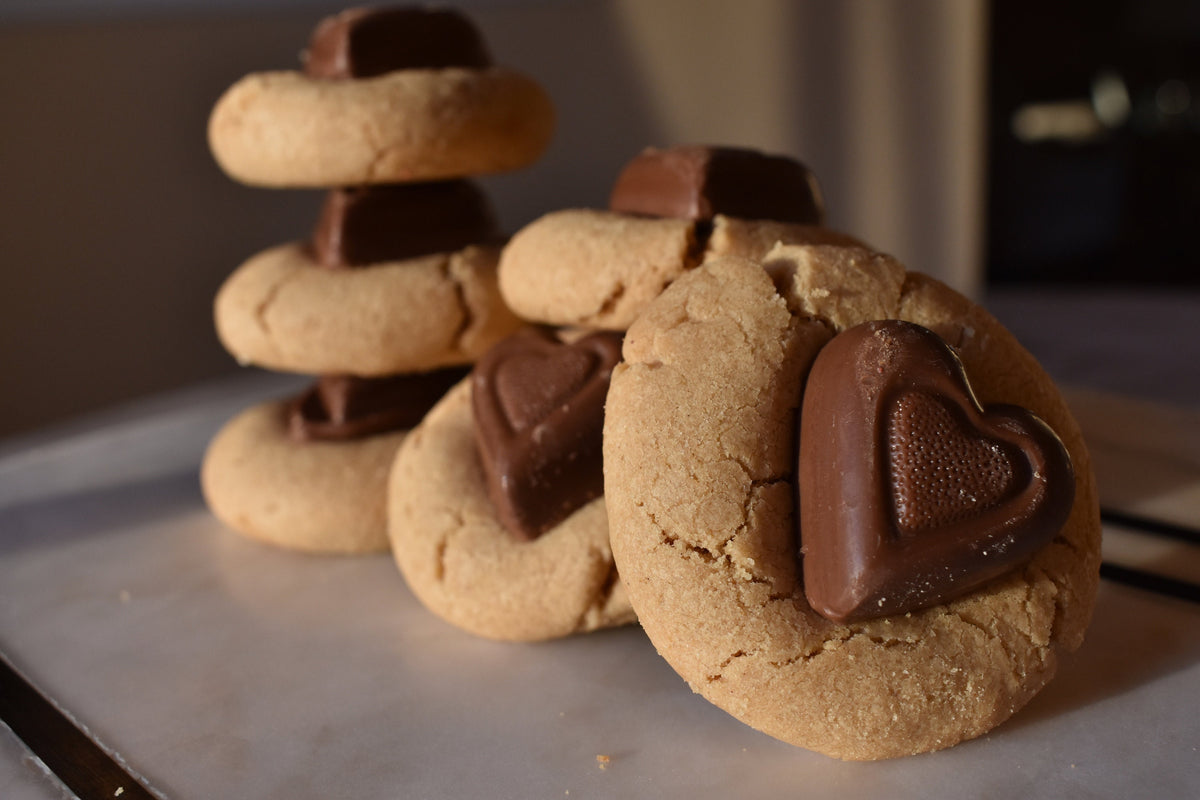 Peanut Butter Heart Cookies