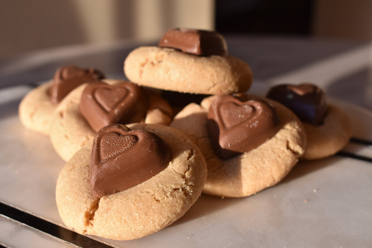 Peanut Butter Heart Cookies
